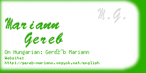 mariann gereb business card